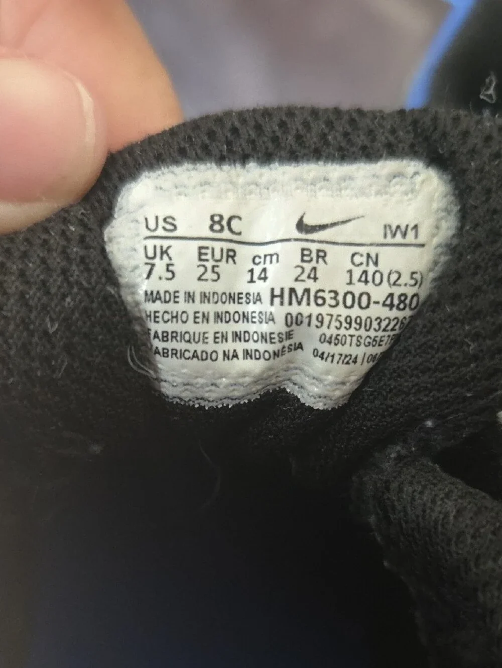 Nike Blue and Black Toddler Low-Top Sneakers